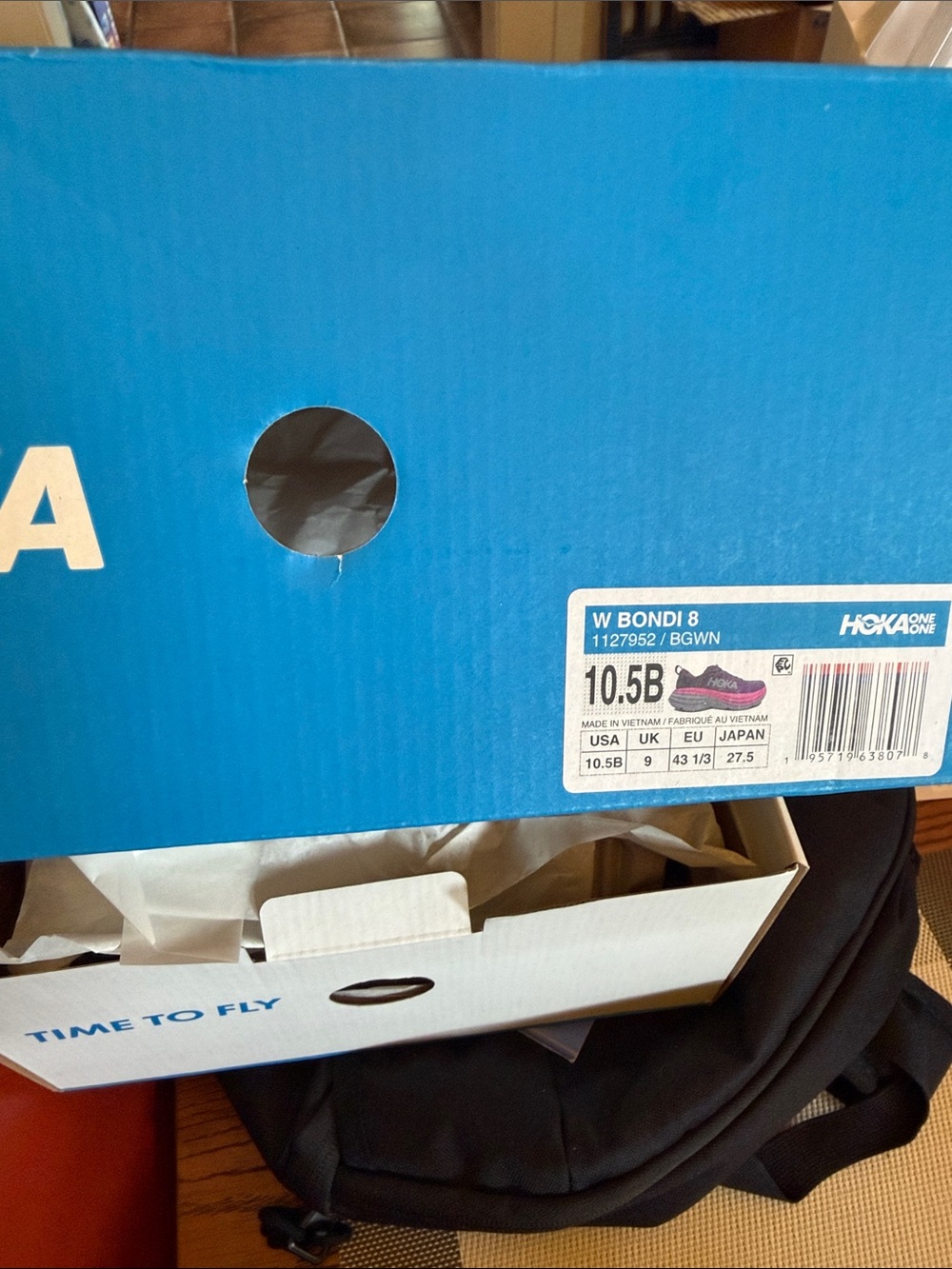 Hoka Women's Bondi 8 Athletic Running Shoes w/ Box - Picture 7 of 7
